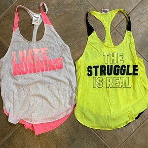 VS Pink Work Out Tanks